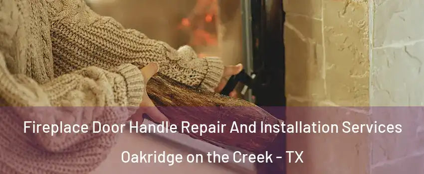 Fireplace Door Handle Repair And Installation Services Oakridge on the Creek - TX
