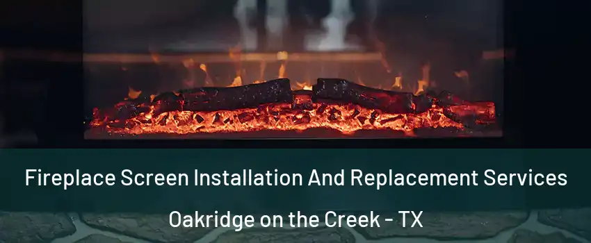 Fireplace Screen Installation And Replacement Services Oakridge on the Creek - TX
