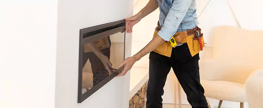 Metal Fireplace Installation in Homeowners of Downtown, Texas