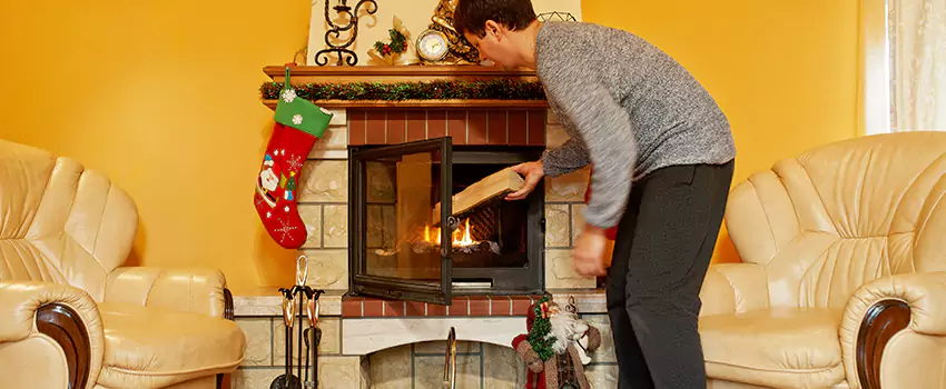 Rusted Metal Fireplace Restoration in Garland, Texas