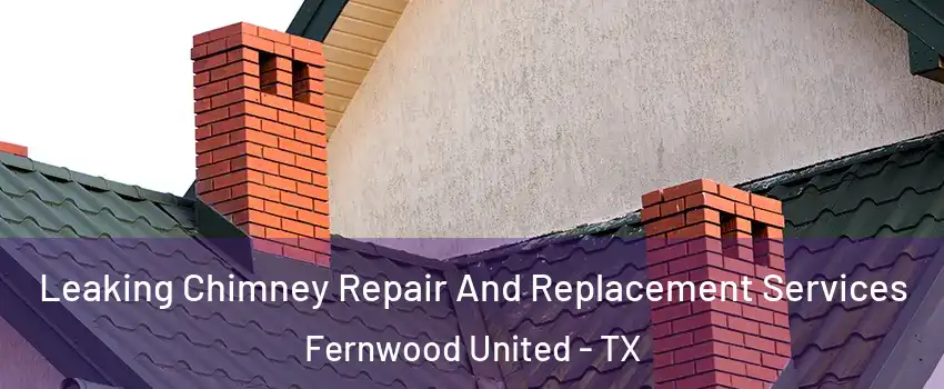 Leaking Chimney Repair And Replacement Services Fernwood United - TX