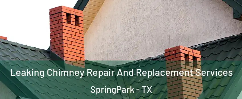 Leaking Chimney Repair And Replacement Services SpringPark - TX