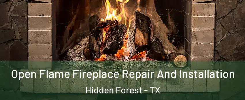 Open Flame Fireplace Repair And Installation Hidden Forest - TX